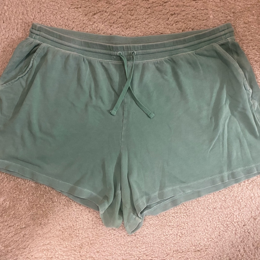 Old Navy Light Sage Knit Drawstring Lounge Shorts